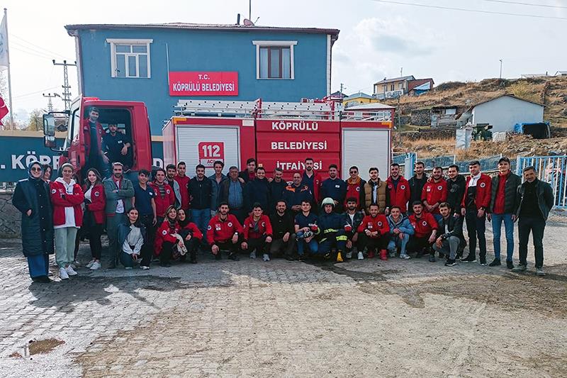 Sivil Savunma ve İtfaiyecilik Programı Öğrencileri Uygulamalı Eğitimi