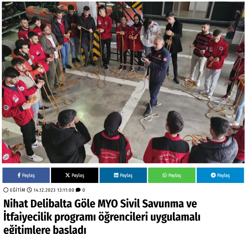 Samsun İtfaiyesi Temel İtfaiye Eğitimi