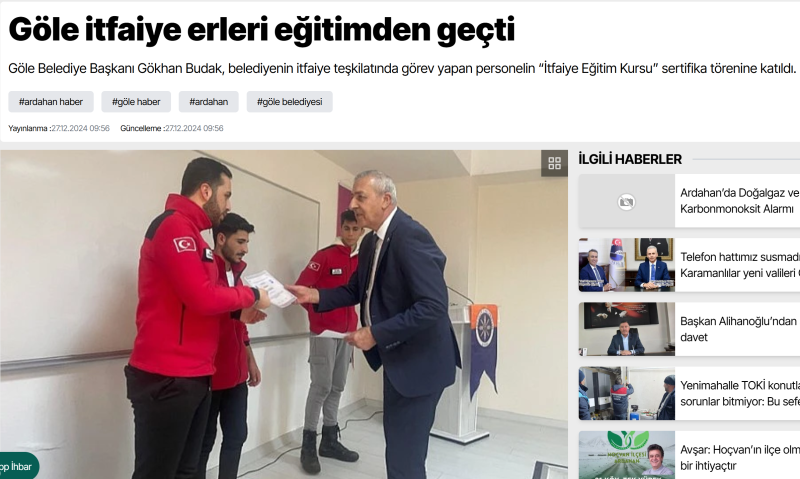 Meslek Yüksekokulumuzdan “İtfaiye Eğitim Kursu”